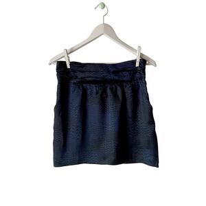 Tommy Hilfiger Silk Navy And Black Print Mini Skirt Size 6